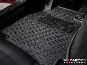Alfa Romeo Giulia Floor Mat Set - All Weather Rubber Front/ Rear 4 Piece Set - Deluxe - RWD Model